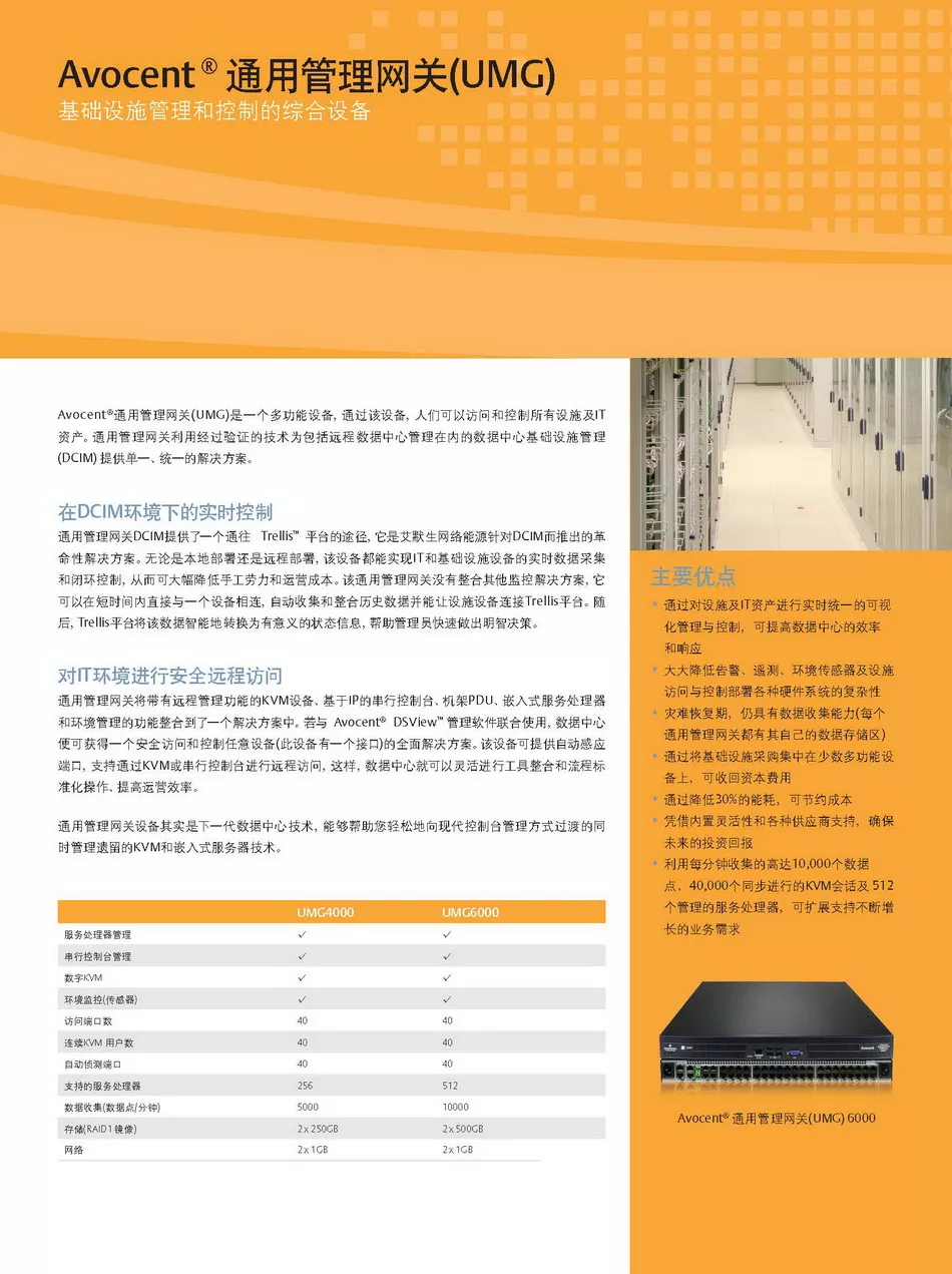 Avocent UMG系列通用管理网关- 北京大孚科技